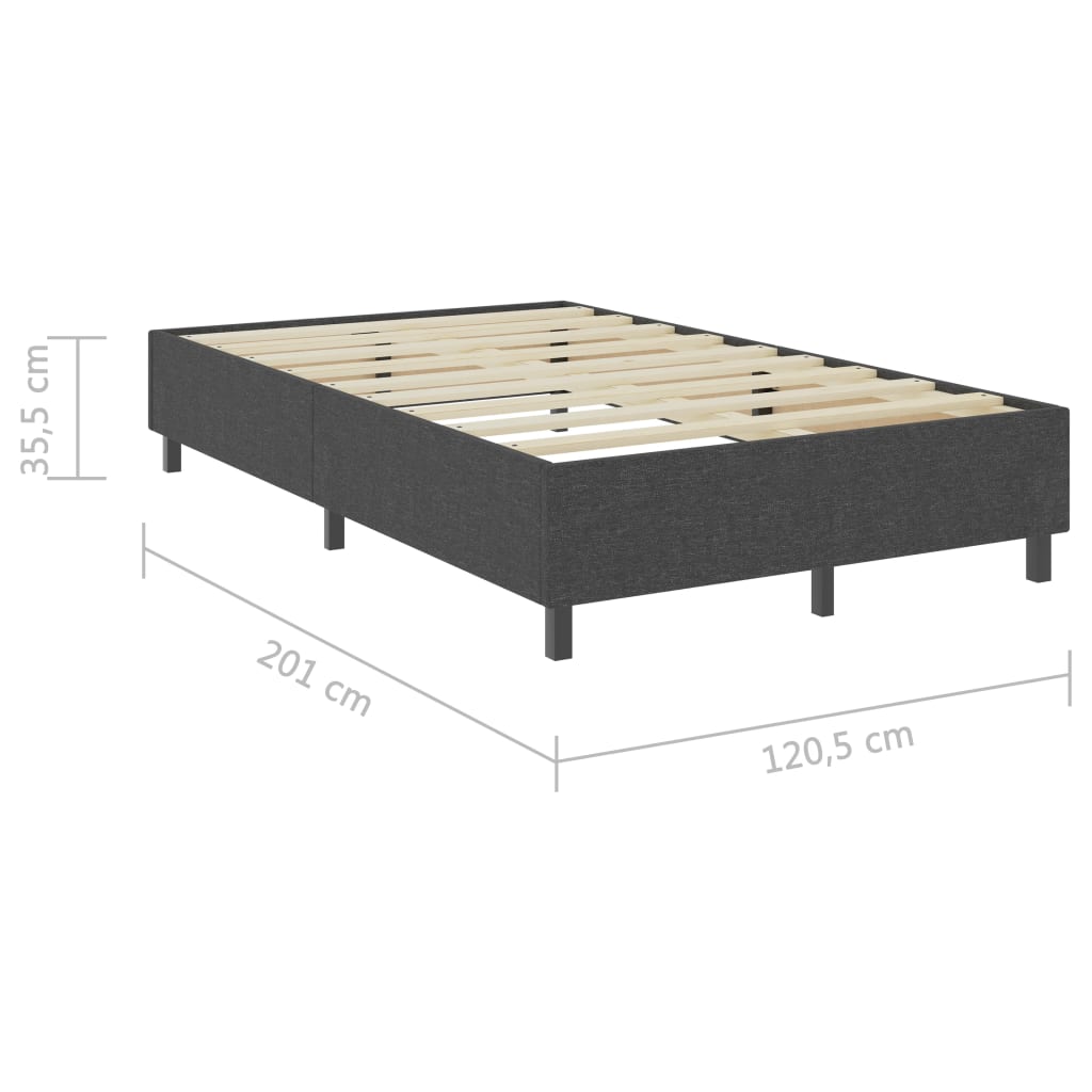 Letto a Molle Grigio in Tessuto 120x200 cm | homemem39