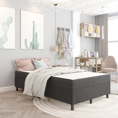 Letto a Molle Grigio in Tessuto 120x200 cm | homemem39