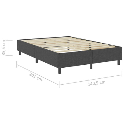 Letto a Molle Grigio in Tessuto 140x200 cm | homemem39