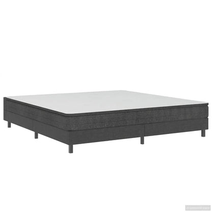 Letto a Molle Grigio in Tessuto 200x200 cm | homemem39