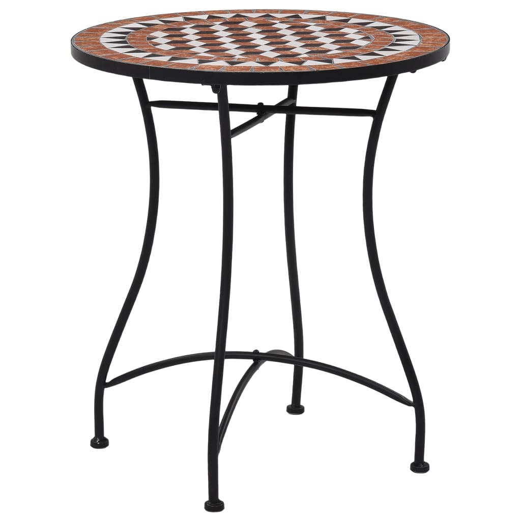Set Bistrò 3 pz con Mosaico in Ceramica Terracotta | homemem39