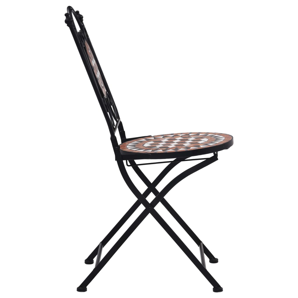 Set Bistrò 3 pz con Mosaico in Ceramica Terracotta | homemem39