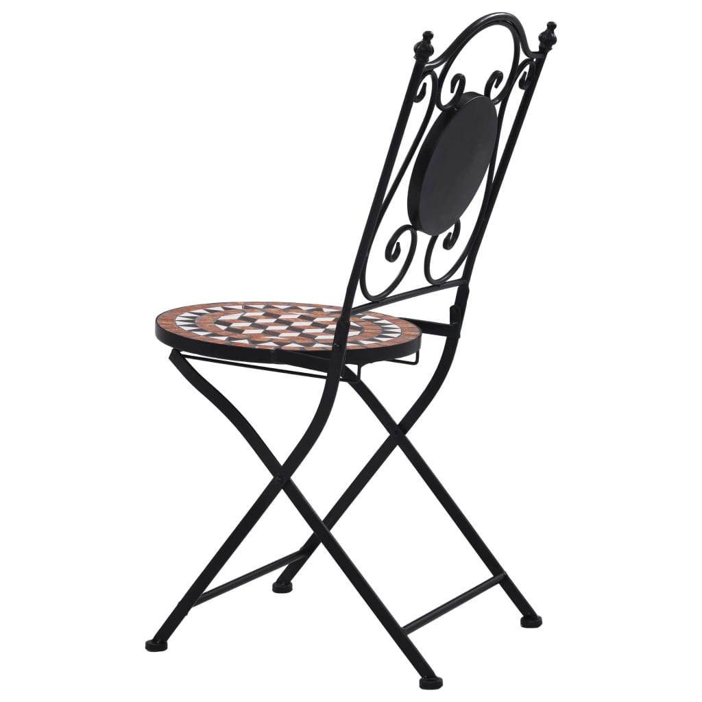 Set Bistrò 3 pz con Mosaico in Ceramica Terracotta | homemem39