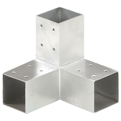Connettori per Pali a Forma di Y 4 pz Metallo Zincato 71x71 mm | homemem39