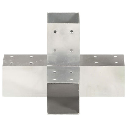 Connettori per Pali a Forma di X 4 pz in Metallo Zincato 71x71 mm | homemem39