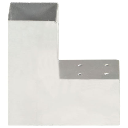 Connettore per Pali a Forma di L in Metallo Zincato 81x81 mm