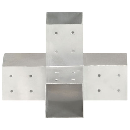 Connettore per Pali a Forma di X in Metallo Zincato 81x81 mm | homemem39