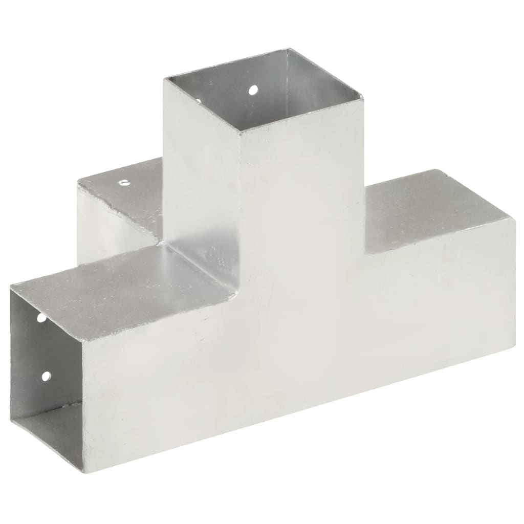 Connettori per Pali a Forma di X 4 pz Metallo Zincato 81x81 mm | homemem39
