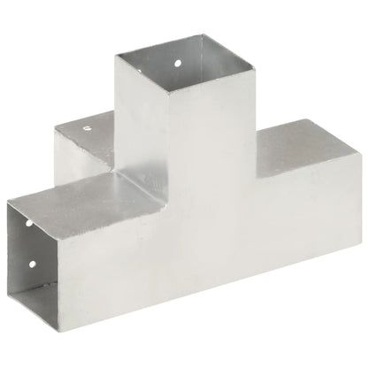 Connettori per Pali a Forma di X 4 pz Metallo Zincato 81x81 mm | homemem39