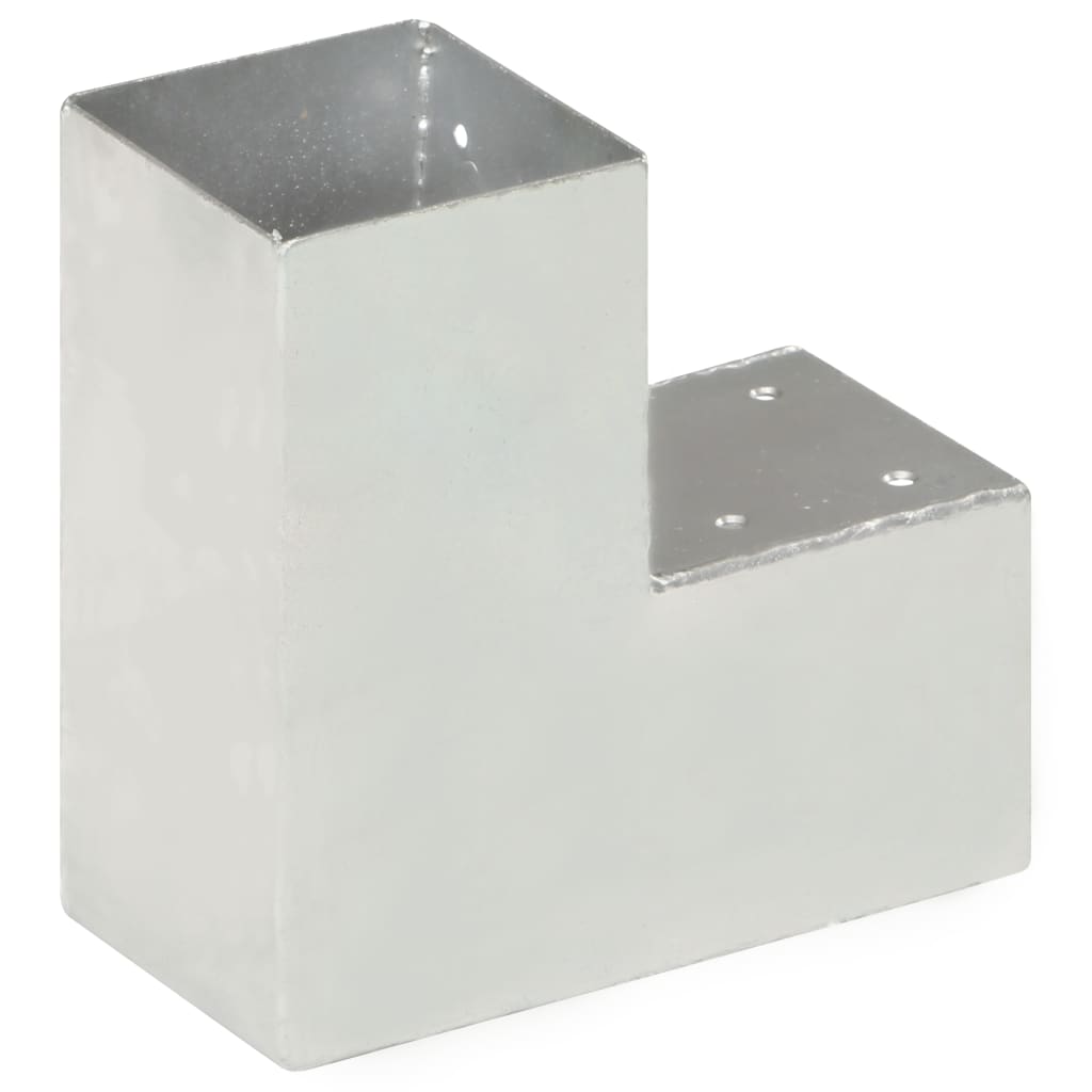 Connettore per Pali a Forma di L in Metallo Zincato 91x91 mm