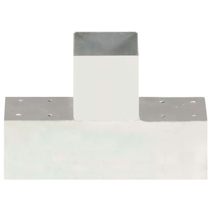Connettori per Pali a Forma di T 4 pz Metallo Zincato 91x91 mm | homemem39