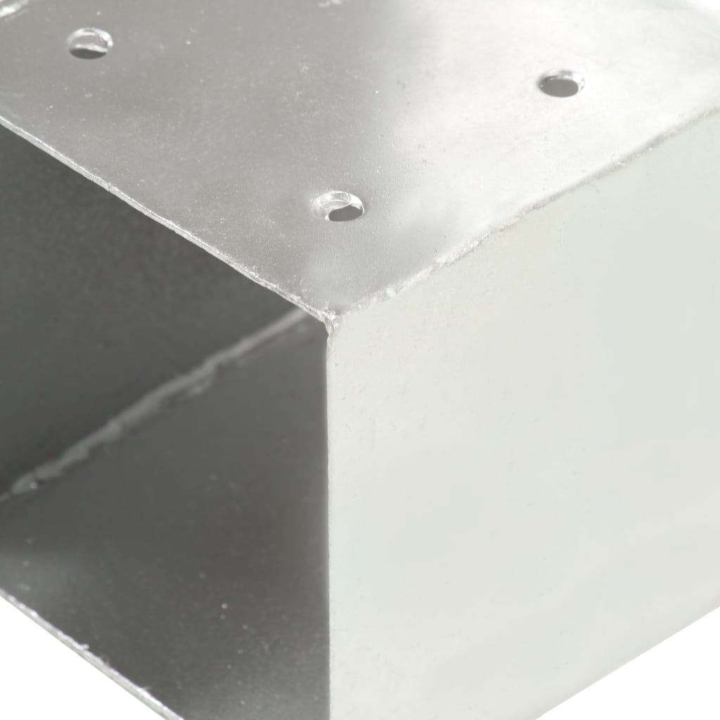 Connettori per Pali a Forma di T 4 pz Metallo Zincato 91x91 mm | homemem39