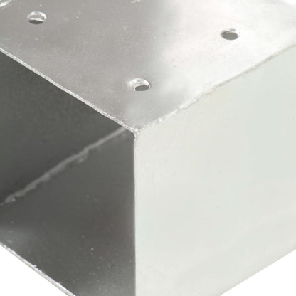Connettori per Pali a Forma di T 4 pz Metallo Zincato 91x91 mm | homemem39
