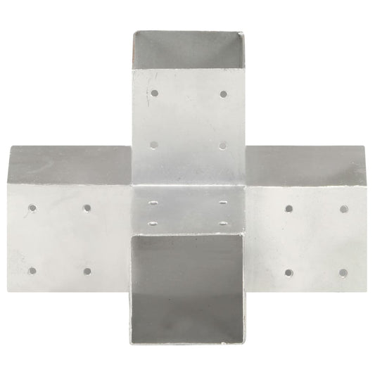 Connettore per Pali a Forma di X in Metallo Zincato 91x91 mm | homemem39