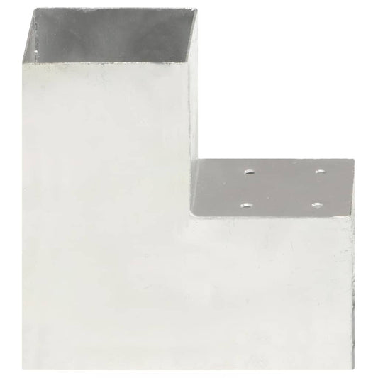 Connettore per Pali a Forma di L in Metallo Zincato 101x101 mm | homemem39
