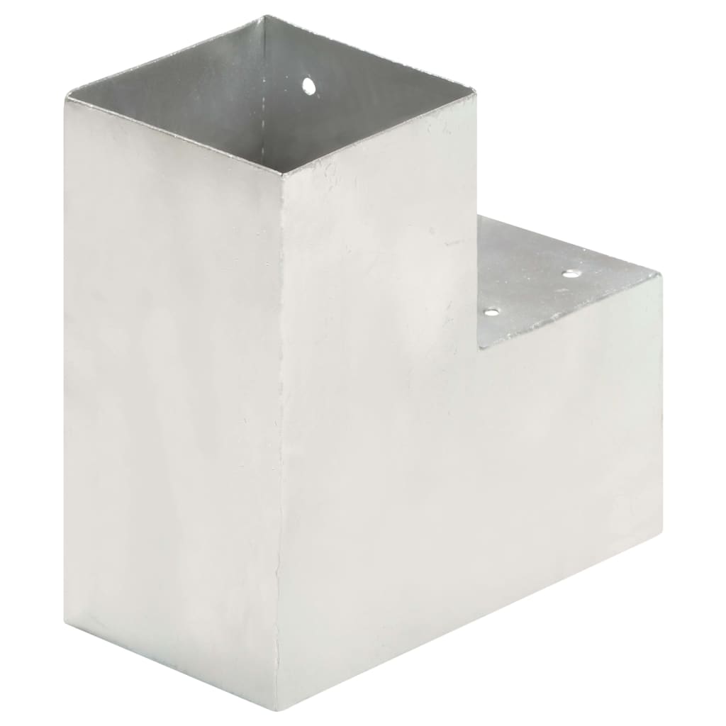 Connettori Pali a Forma di L 4 pz in Metallo Zincato 101x101 mm | homemem39