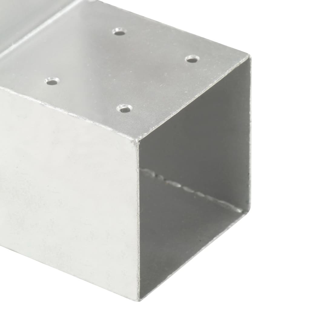 Connettori Pali a Forma di L 4 pz in Metallo Zincato 101x101 mm | homemem39