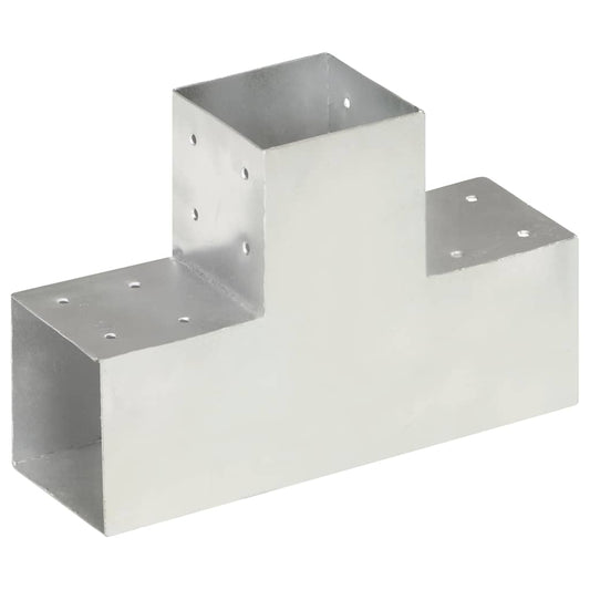 Connettori Pali a Forma di T 4 pz in Metallo Zincato 101x101 mm | homemem39
