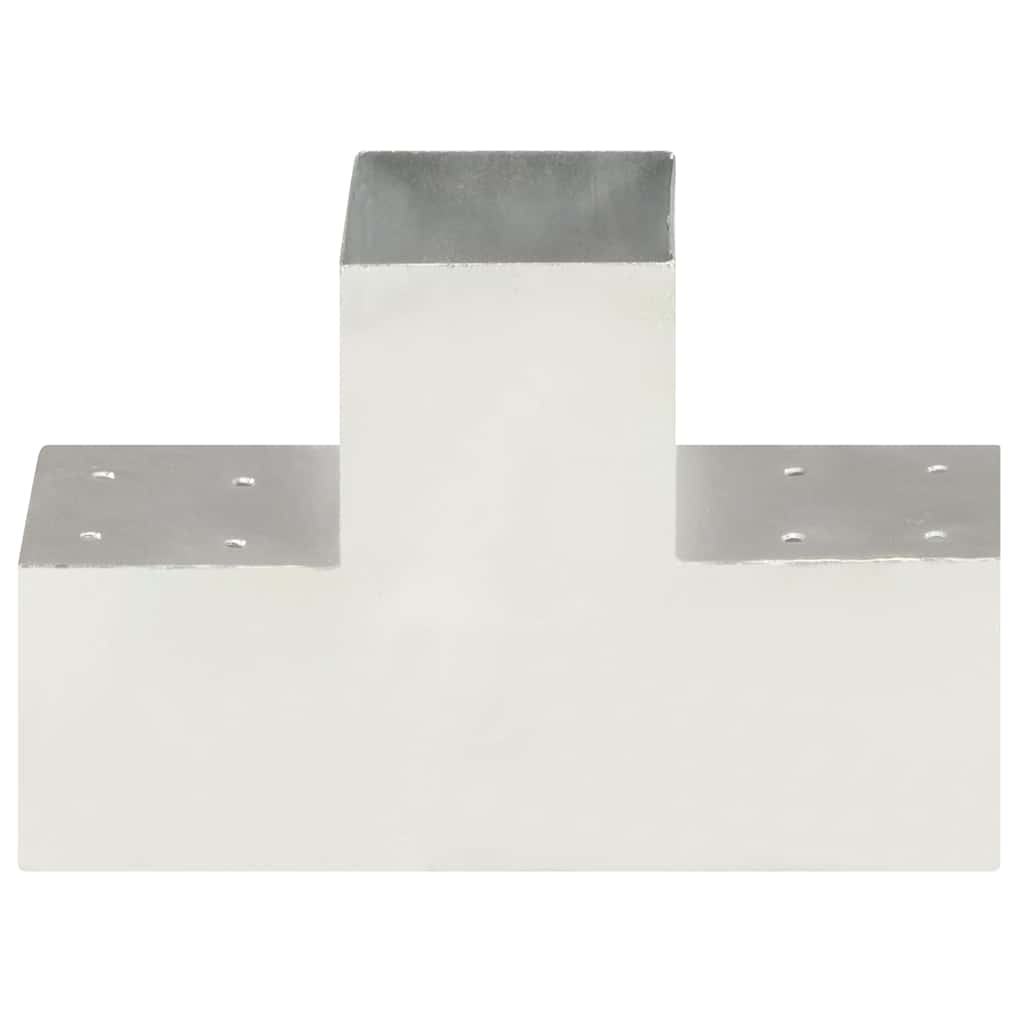 Connettori Pali a Forma di T 4 pz in Metallo Zincato 101x101 mm | homemem39