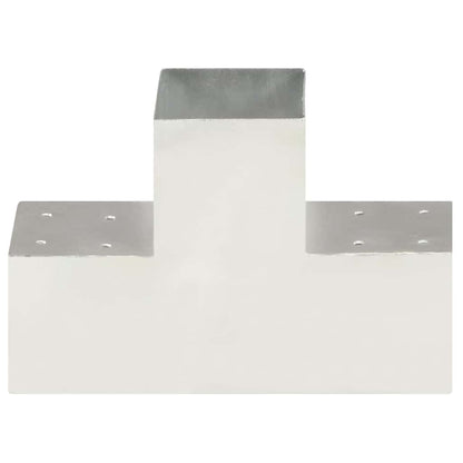 Connettori Pali a Forma di T 4 pz in Metallo Zincato 101x101 mm | homemem39