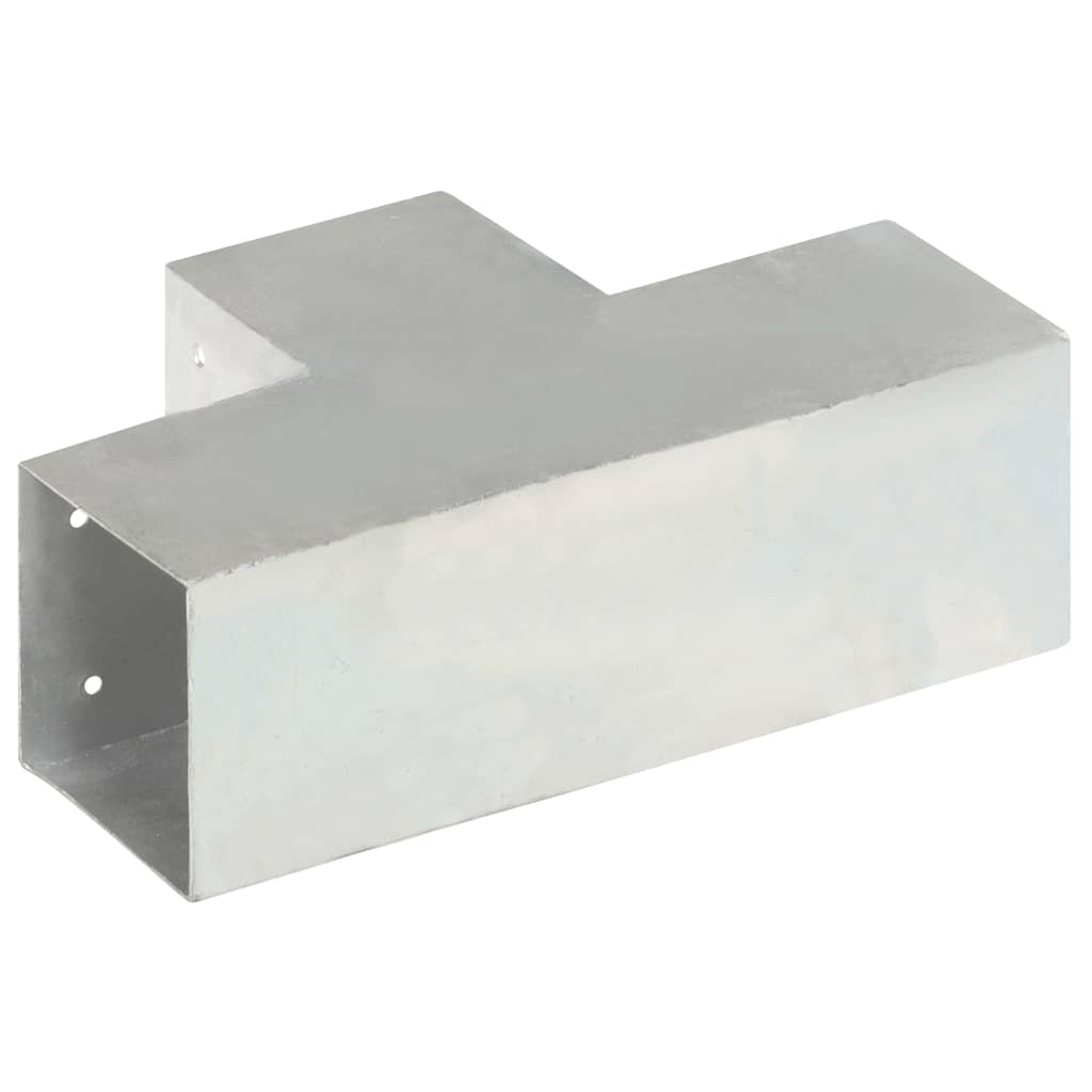 Connettori Pali a Forma di T 4 pz in Metallo Zincato 101x101 mm | homemem39