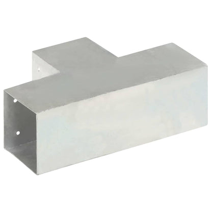 Connettori Pali a Forma di T 4 pz in Metallo Zincato 101x101 mm | homemem39