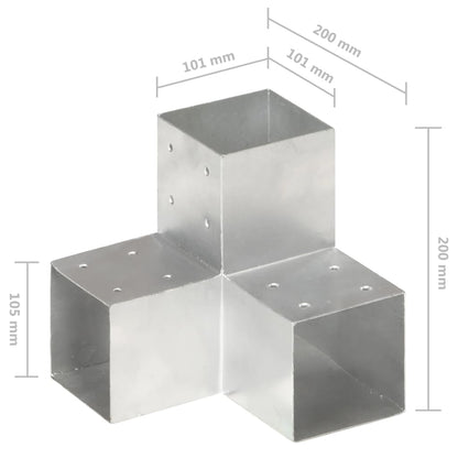 Connettore per Pali a Forma di Y in Metallo Zincato 101x101 mm | homemem39