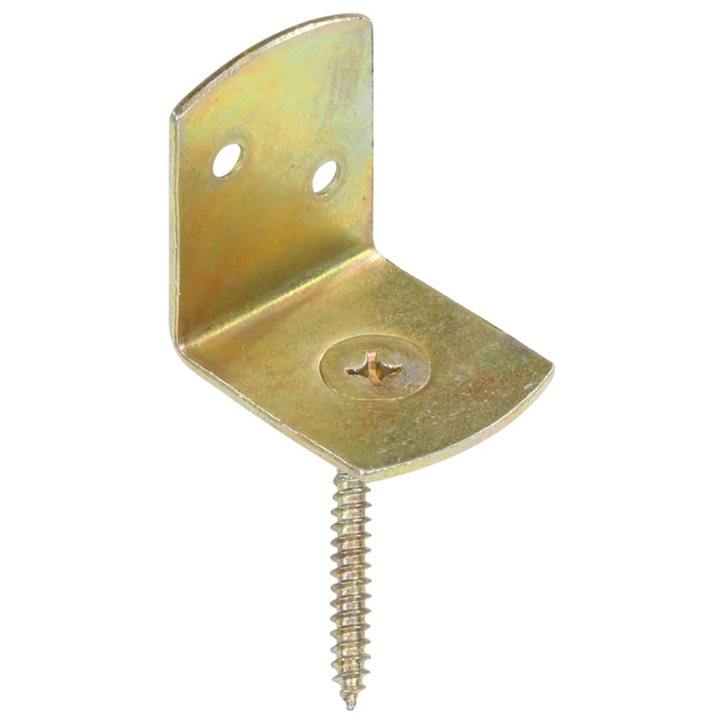 Staffe per Pannello di Recinzione 4 pz a L in Metallo Zincato | homemem39
