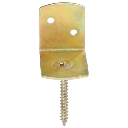 Staffe per Pannello di Recinzione 4 pz a L in Metallo Zincato | homemem39