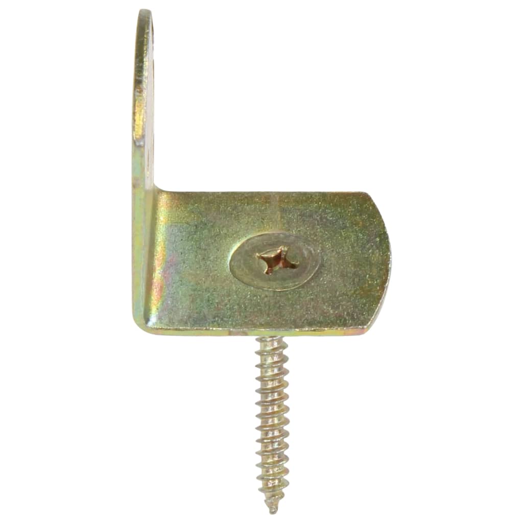 Staffe per Pannello di Recinzione 4 pz a L in Metallo Zincato | homemem39