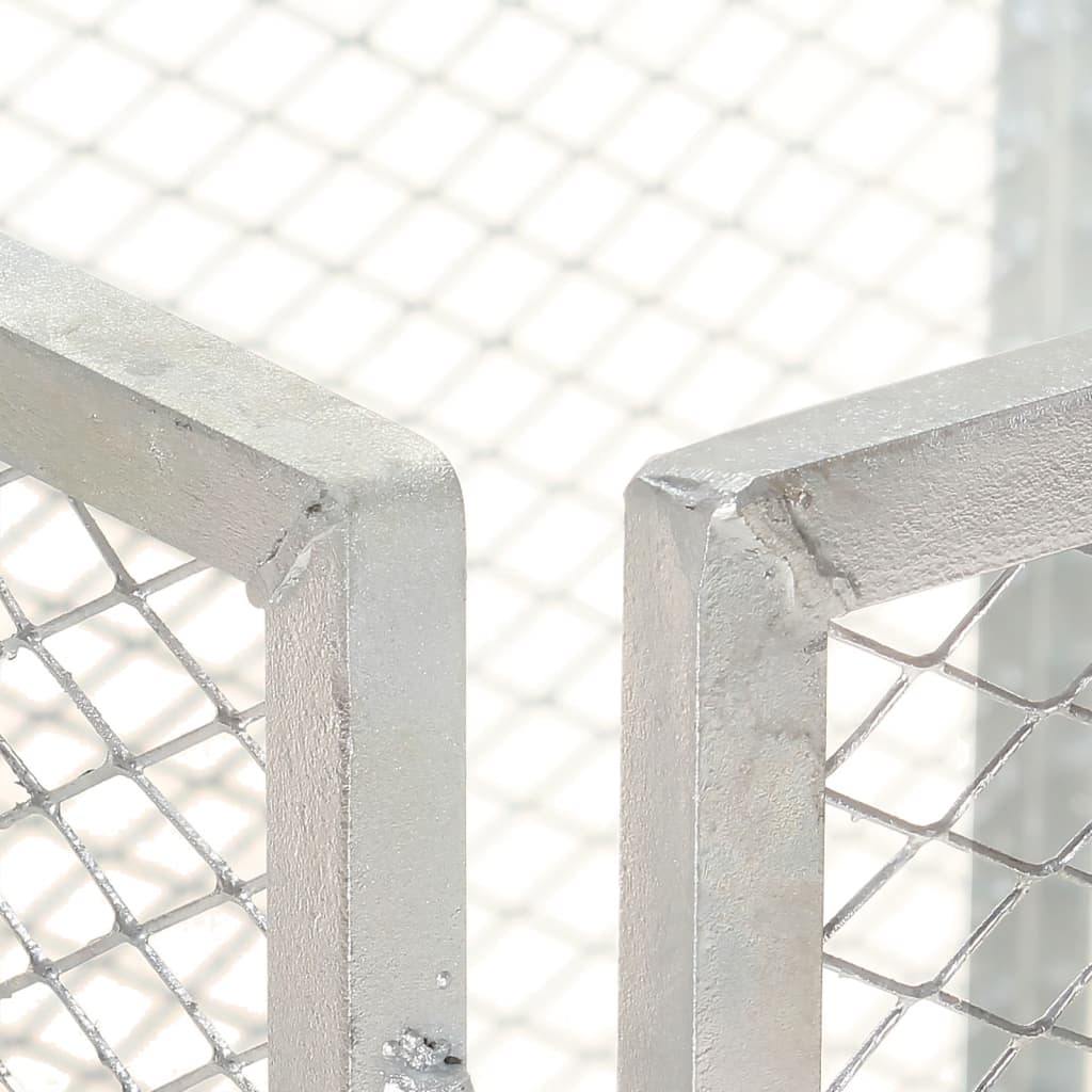 Compostiera da Giardino 85x85x70 cm in Ferro Zincato - homemem39