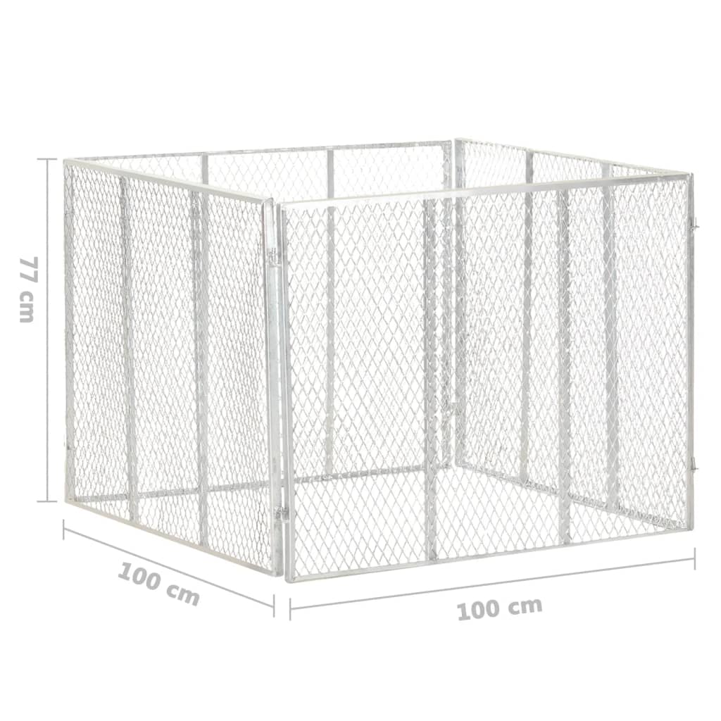 Compostiera da Giardino 100x100x77 cm in Ferro Zincato - homemem39