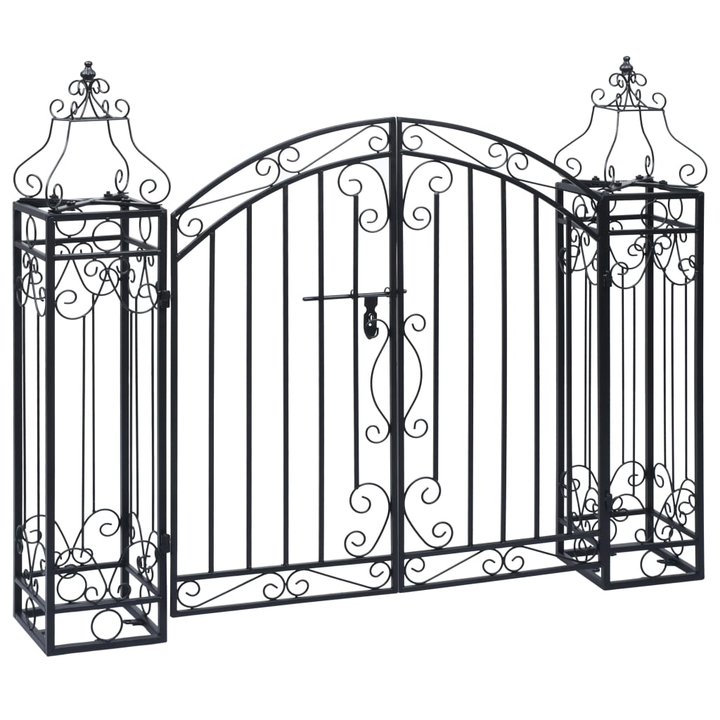 Cancello Ornamentale da Giardino Ferro Battuto 22x20,5x100 cm | homemem39
