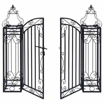 Cancello Ornamentale da Giardino Ferro Battuto 22x20,5x100 cm