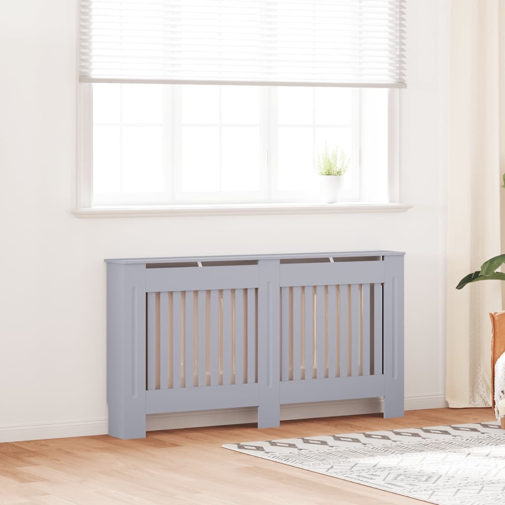 Copertura per Radiatore Antracite 152x19x81,5 cm in MDF | homemem39