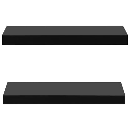Mensole a Muro Galleggianti 2 pz Nere 40x20x3,8 cm | homemem39