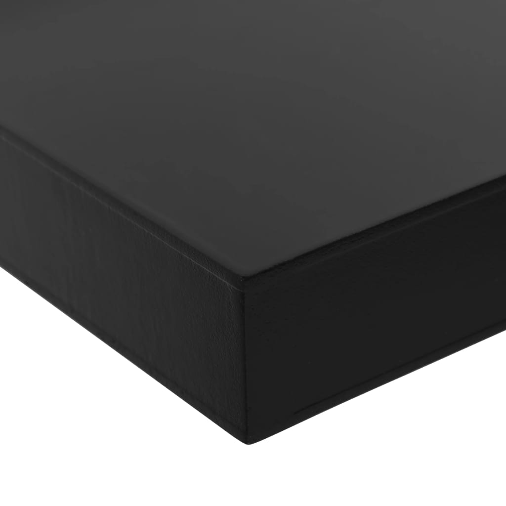 Mensole a Muro Galleggianti 2 pz Nere 80x20x3,8 cm | homemem39