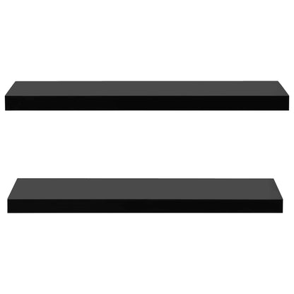 Mensole a Muro Galleggianti 2 pz Nere 100x20x3,8 cm | homemem39