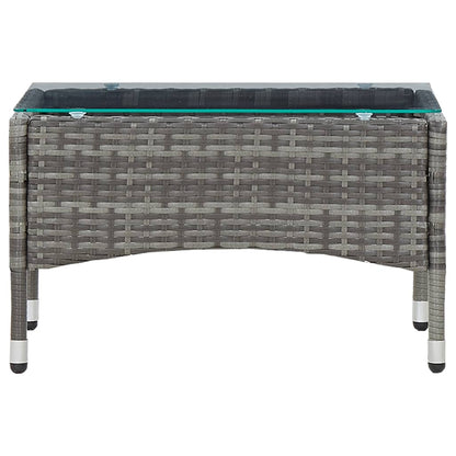 Set Divani da Giardino 4 pz con Cuscini in Polyrattan Grigio | homemem39