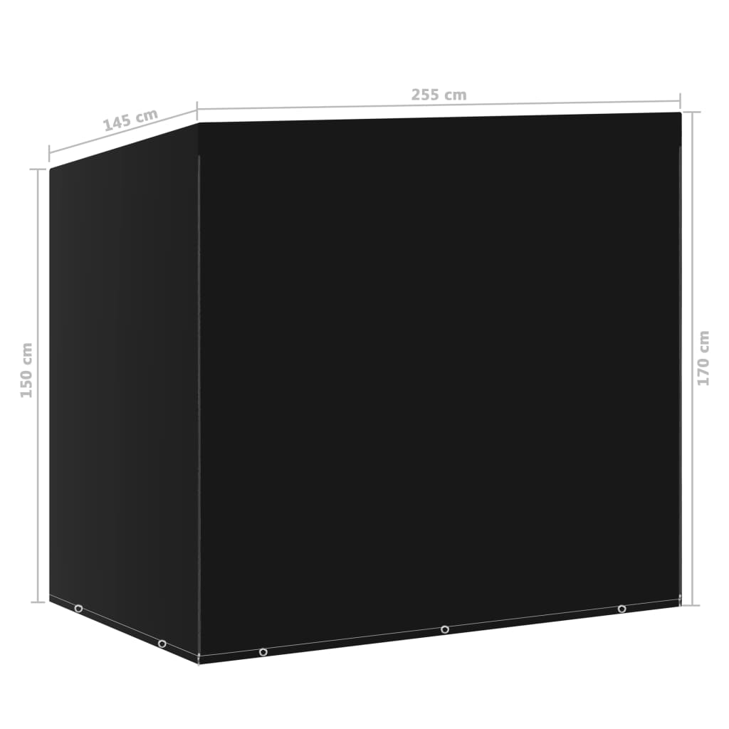 Telo di Copertura per Dondolo 10 Occhielli 2 Zip 255x145x170 cm | homemem39