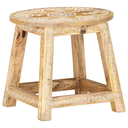 Sgabello Dipinto a Mano 38x38x35 cm in Legno Massello di Mango | homemem39