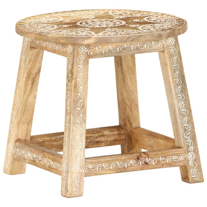 Sgabello Dipinto a Mano 38x38x35 cm in Legno Massello di Mango | homemem39