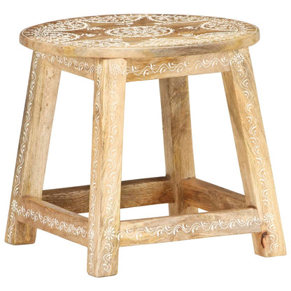 Sgabello Dipinto a Mano 38x38x35 cm in Legno Massello di Mango | homemem39