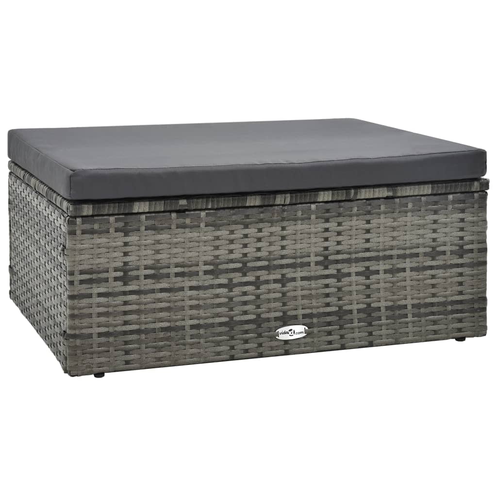 Set Divani da Giardino 5 pz con Cuscini in Polyrattan Grigio - homemem39