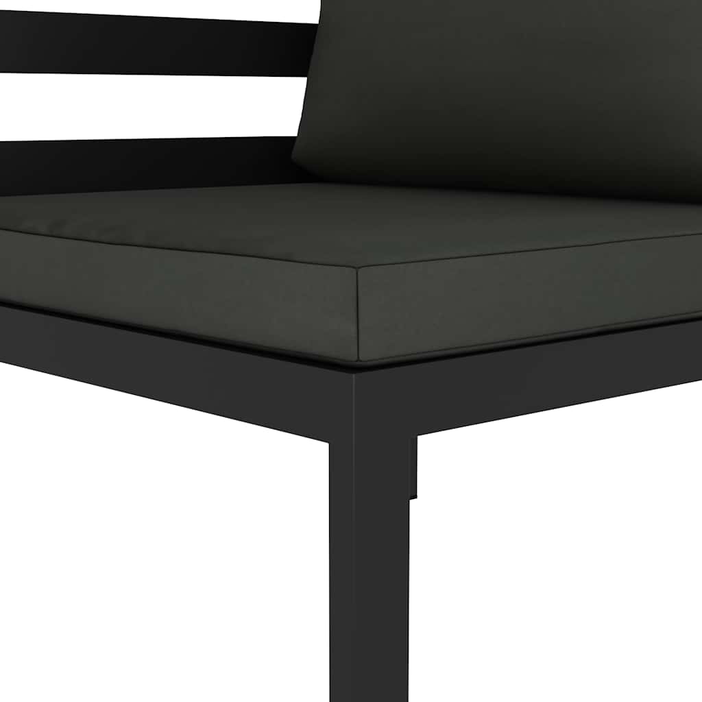 Divano Angolare Modulare 1 pz con Cuscini Alluminio Antracite
