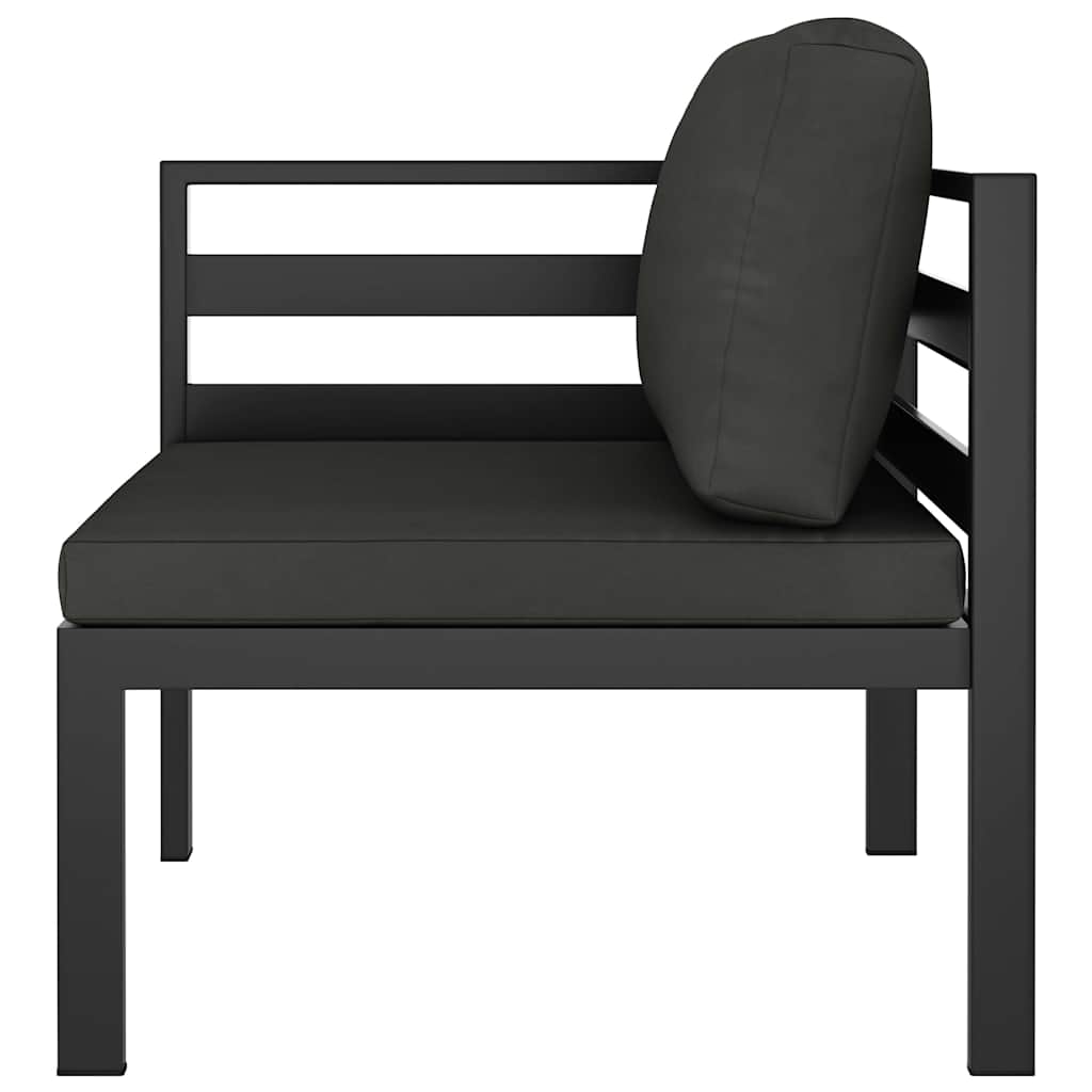 Divano Angolare Modulare 1 pz con Cuscini Alluminio Antracite