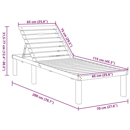 Lettino Prendisole in Legno di Pino Impregnato