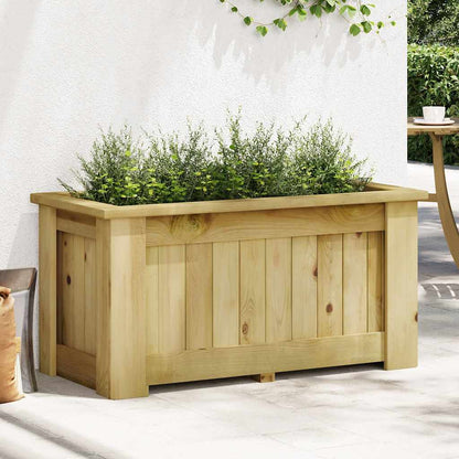 Fioriera Rialzata 100x50x50 cm in Legno di Pino Impregnato | homemem39