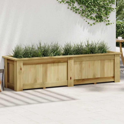 Fioriera Rialzata 196x50x50 cm in Legno di Pino Impregnato | homemem39