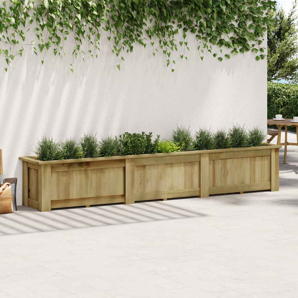 Fioriera Rialzata 291x50x50 cm in Legno di Pino Impregnato | homemem39